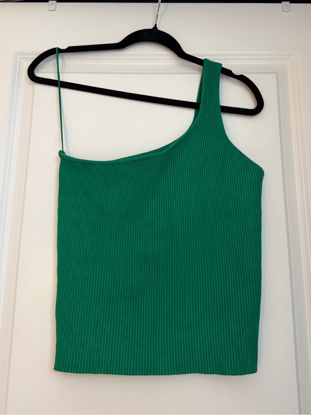 House of Harlow 1960 Emerald One-Shoulder Ribbed Tank